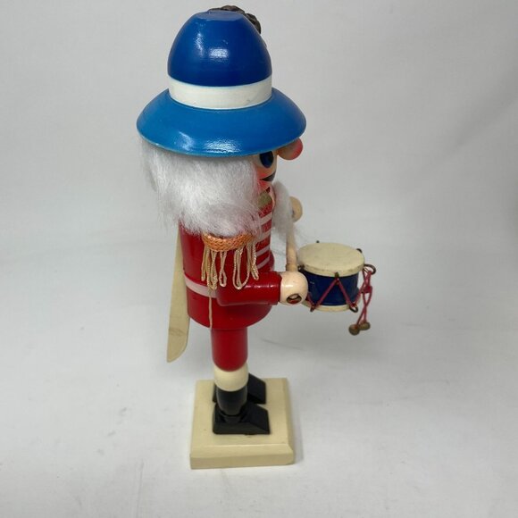 VTG Expertic Erzgebirge Nutcracker Drummer Box Handmade DDR East Germany Wooden - Picture 5 of 9
